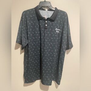 Hardcore Italians iconic pinched hand gesture men’s polo shirt. Size Large. Golf